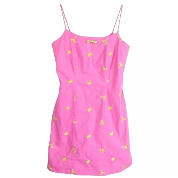 Lilly Pulitzer Vintage 90's Embroidered Mini Dress - Picture 1 of 4